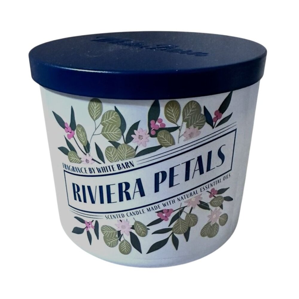 Bath and Body Works - Riviera Petals White Barn Scented 3-Wick Candle (14.5 Oz)
